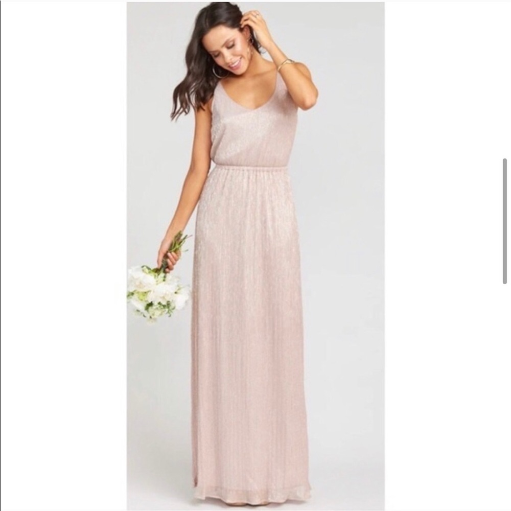 Show Me Your Mumu Kendall Maxi dress Mauve glimmer